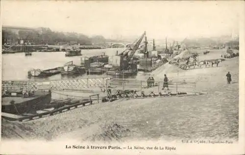 Ak Paris XII Reuilly, Seine, Blick von La Rapée