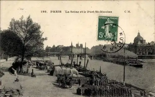 Ak Paris XII Reuilly, Seine, Port St-Nicolas