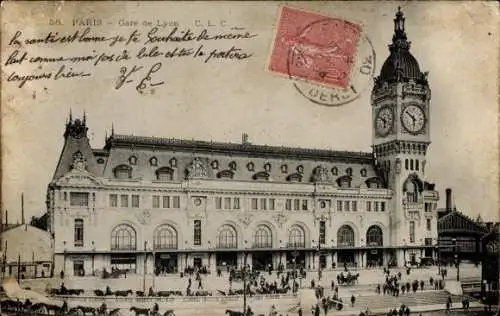 Ak Paris XII, Gare de Lyon