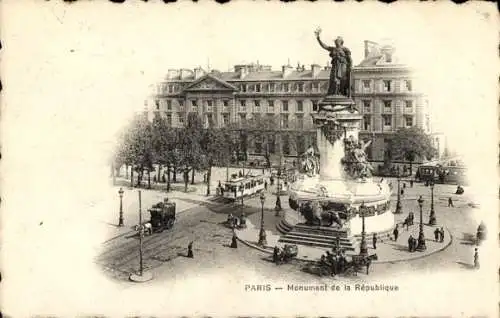 Ak Paris XI, Denkmal der Republik