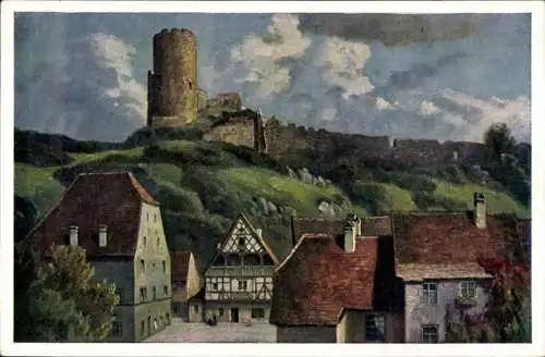 Künstler Ak Kaysersberg Elsass Haut Rhin, Burg