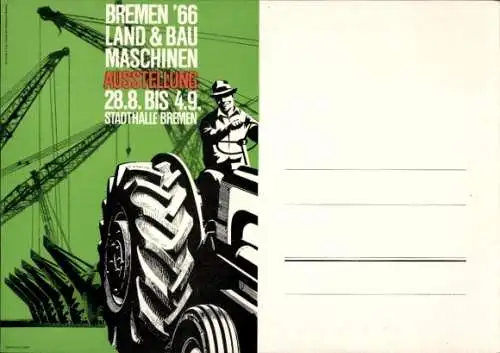 Ak Hansestadt Bremen, Land & Bau Maschinen Ausstellung 1966, Stadthalle