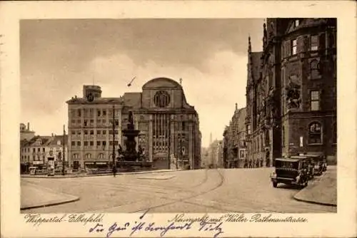 Ak Elberfeld Wuppertal, Neumarkt, Walter-Rathenau-Straße