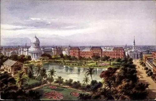 Künstler Ak Perlberg, Kalkutta Indien, Ort, kleine Oase