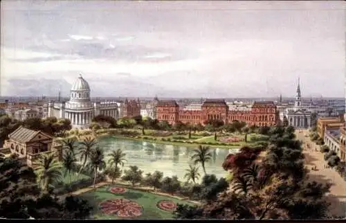 Künstler Ak Perlberg, Kalkutta Indien, Ort, kleine Oase