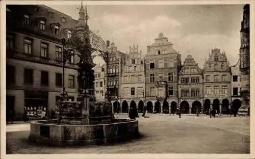 Ak Münster in Westfalen, Lambertusbrunnen, Prinzipalmarkt