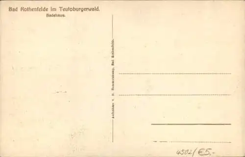 Ak Bad Rothenfelde im Teutoburger Wald, Badehaus