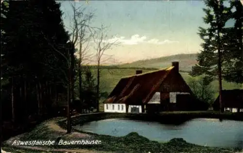 Ak Bad Lippspringe in Westfalen, altwestfälische Bauernhäuser