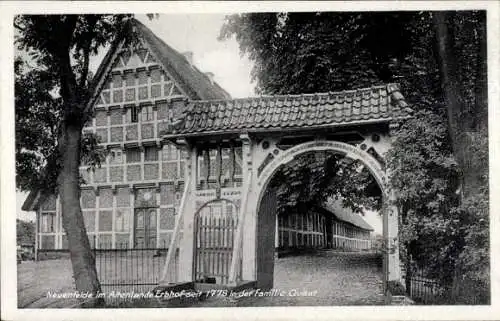 Ak Hamburg Harburg Neuenfelde, Altenlande, Erbhof seit 1778