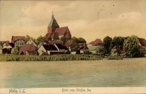 Ak Mölln im Herzogtum Lauenburg, Blick vom großen See