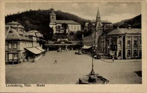 Ak Bad Leutenberg Thüringen, Markt, Kirche, Rathaus