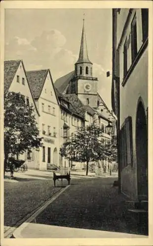 Ak Kulmbach, Blick auf die St. Petrikirche, Petriturm
