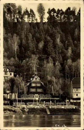 Ak Pötzscha Wehlen an der Elbe Sächsische Schweiz, Hotel Restaurant Bauernhäusl