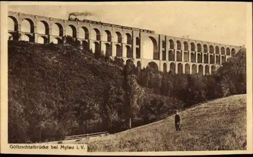 Ak Mylau Reichenbach im Vogtland, Göltzschtalbrücke, Eisenbahn