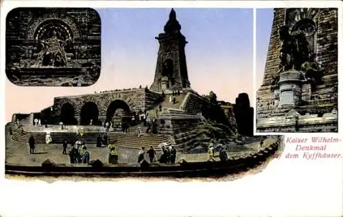 Ak Steinthaleben Kyffhäuserland in Thüringen, Kyffhäuser, Kaiser-Wilhelm-Denkmal