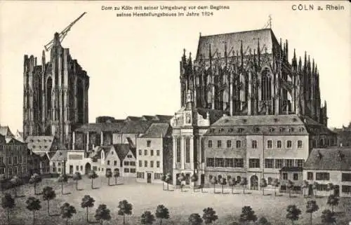 Ak Köln am Rhein, Dom 1824