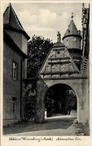 Ak Wiesenburg in der Mark, Männechen Tor, Schloss