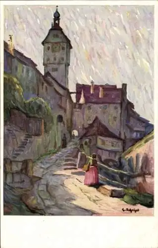 Ak Schwäbisch Hall in Württemberg, Badtor, Josentor