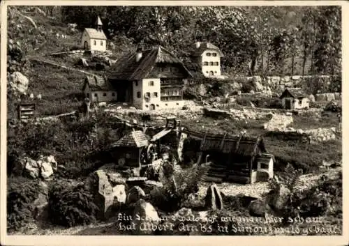 Foto Ak Simonswald im Schwarzwald, Schwarzwaldhof, Modellbauten