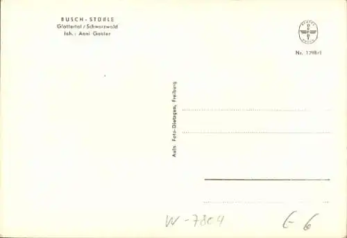 Ak Glottertal im Schwarzwald, Busch-Stüble, Speisezimmer