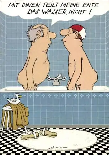 Künstler Ak Loriot, Mit Ihnen teilt meine Ente das Wasser nicht