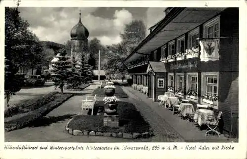 Ak Hinterzarten im Schwarzwald, Hotel Adler, Kirche