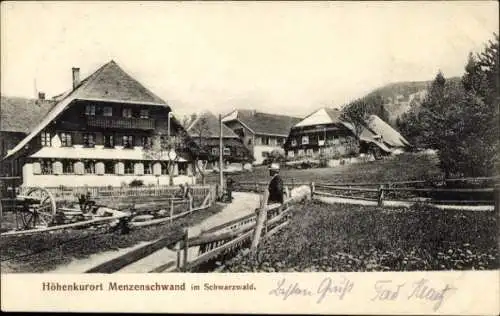Ak Menzenschwand Sankt Blasien im Schwarzwald, Teilansicht