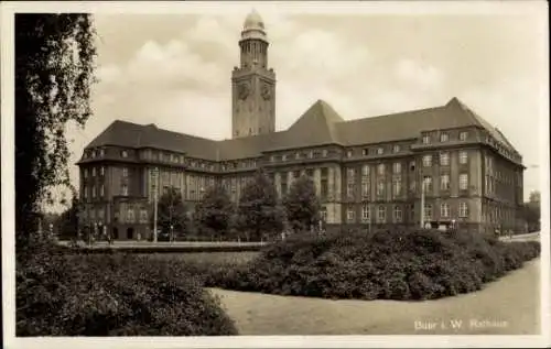 Ak Buer in Westfalen Gelsenkirchen Ruhrgebiet, Rathaus