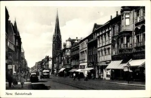 Ak Herne im Ruhrgebiet, Bahnhofstraße