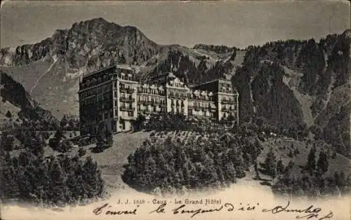 Ak Caux Montreux Kanton Waadt, Grand Hotel
