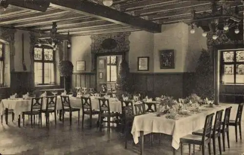 Ak Basel Stadt Schweiz, Restaurant zum Schützenhaus, Alter Schützensaal