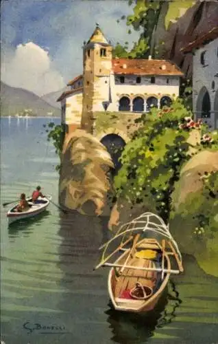 Künstler Ak Bonelli, S., Lago Maggiore Piemonte, Santa Caterina del Sasso