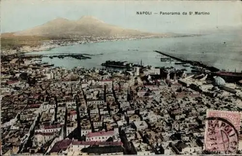 Ak Napoli Neapel Campania, Panorama San Martino