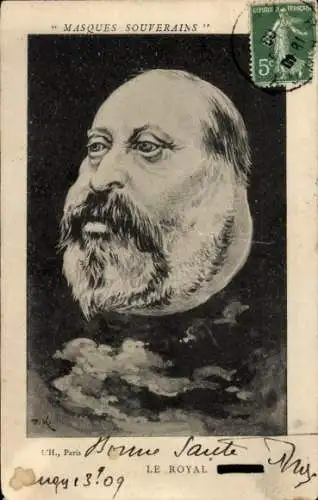 Künstler Ak Masques Souverains, Le Royal Noceur, König Eduard VII. von England, King Edward VII.