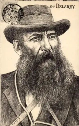 Künstler Ak Orens, Koos de la Rey, Burengeneral