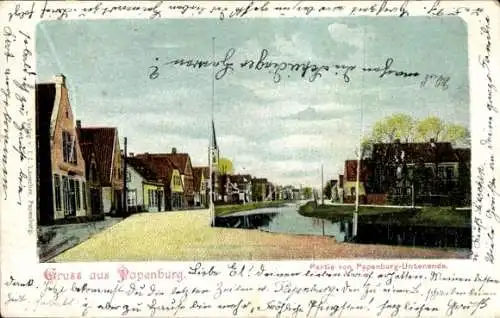 Ak Papenburg im Emsland, Papenburg-Untenende