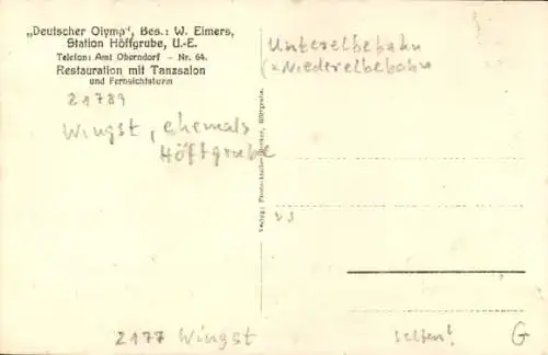 Ak Höftgrube Wingst in Niedersachsen, Deutscher Olymp