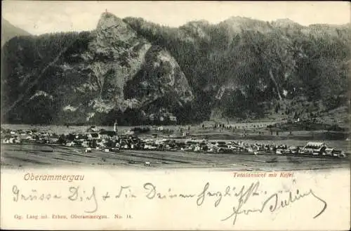 Ak Oberammergau in Oberbayern, Totalansicht mit Kofel