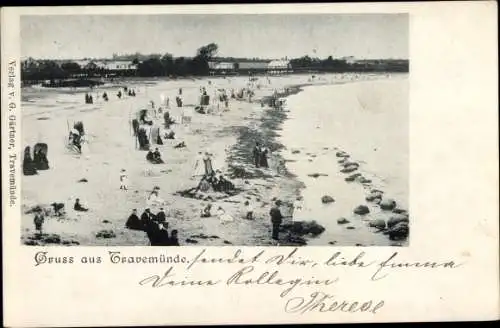 Ak Ostseebad Travemünde Lübeck, Strand