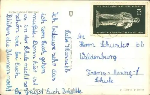 Ak Hohenstein Ernstthal in Sachsen, Teilansicht