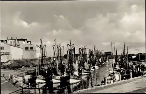 Ak Nordseebad Büsum, Alter Hafen