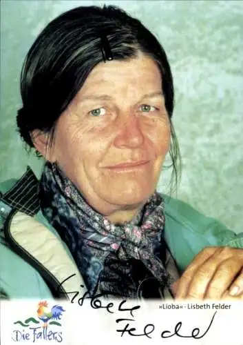 Ak Schauspielerin Lisbeth Felder, Portrait, Autogramm, Serie Die Fallers, als Lioba