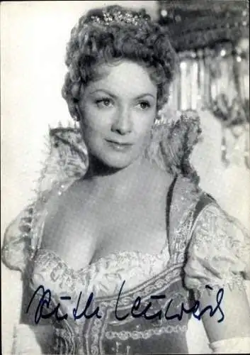 Ak Schauspielerin Ruth Leuwerik, Portrait, Autogramm