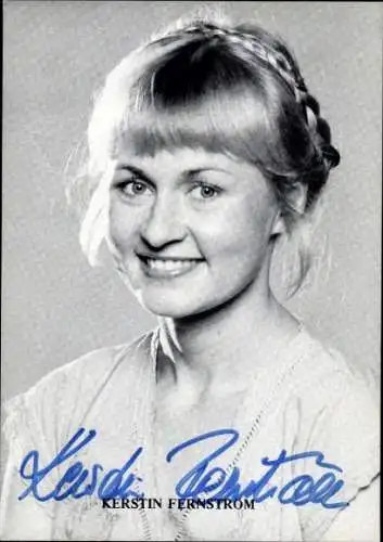 Ak Schauspielerin Kerstin Fernström, Portrait, Autogramm