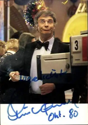 Ak Schauspieler Günter Fersch, Portrait, Autogramm, Kamera, Zigarette