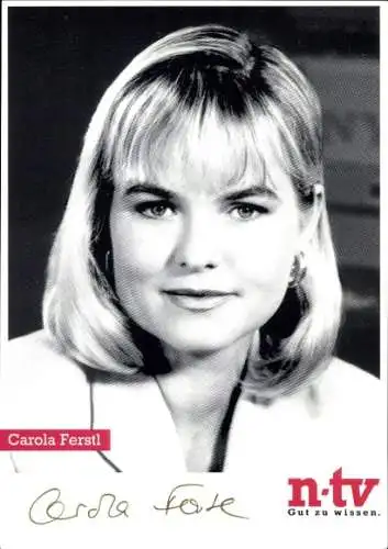 Ak Schauspielerin Carola Ferstl, Portrait, Autogramm, n-tv