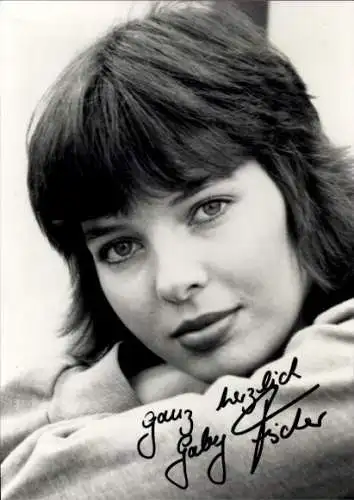 Ak Schauspielerin Gaby Fischer, Portrait, Autogramm
