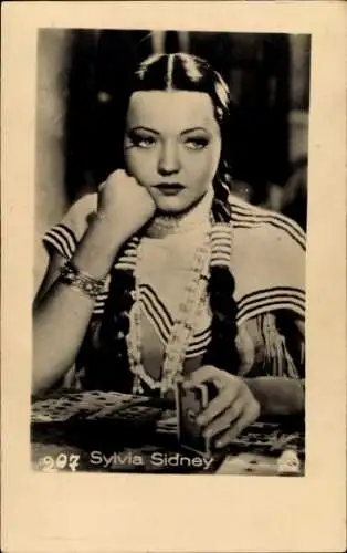 Ak Schauspielerin Sylvia Sidney, Portrait