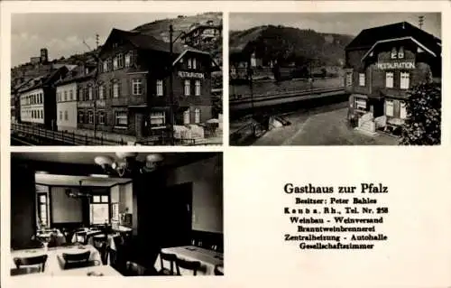 Ak Caub Kaub am Rhein, Gasthaus zur Pfalz, Innenansicht