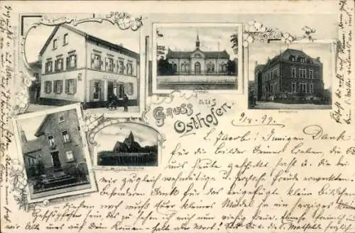 Ak Osthofen in Rheinhessen, Ortsansichten